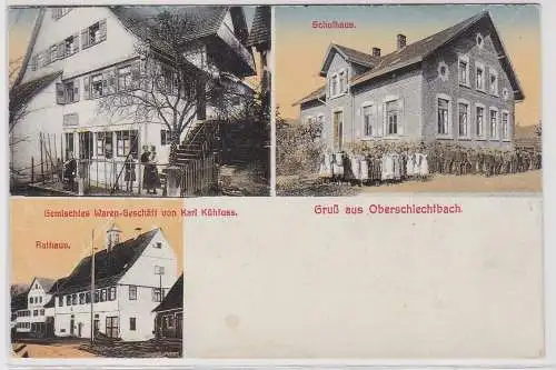 97474 Mehrbild Ak Gruß aus Oberschlechtbach Gemischtwarengeschäft usw. um 1910