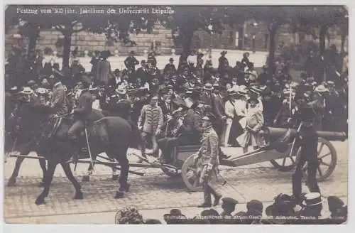64690 Foto Ak Festzug vom 500jährigen Jubiläum der Universität Leipzig 1909