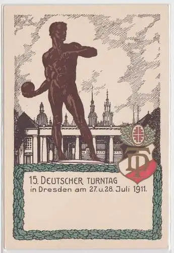 63833 Ak 15.Deutscher Turnertag in Dresden am 27. u. 28.Juli 1911