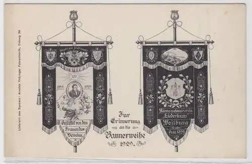 68642 Ak Bannerweihe Männergesangsverein "Liederkranz" Weilburg 1929