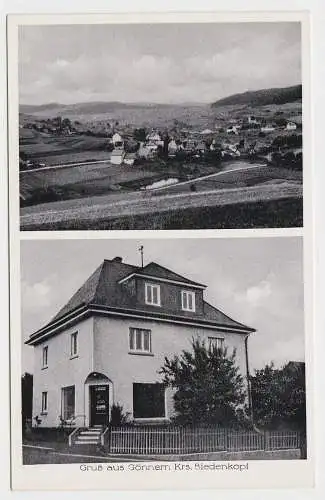 58042 Mehrbild Ak Gruß aus Gönnern Kreis Biedenkopf Eckladen um 1940