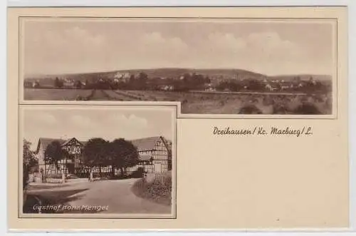 42595 Mehrbild Ak Dreihausen Kreis Marburg Lahn Gasthof Konr.Mengel um 1940