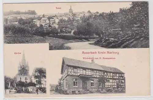 72736 Mehrbild Ak Bauerbach Kreis Marburg, Gastwirtschaft usw. um 1920