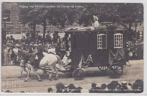 30578 Foto Ak Festzug vom 500jährigen Jubiläum der Universität Leipzig 1909