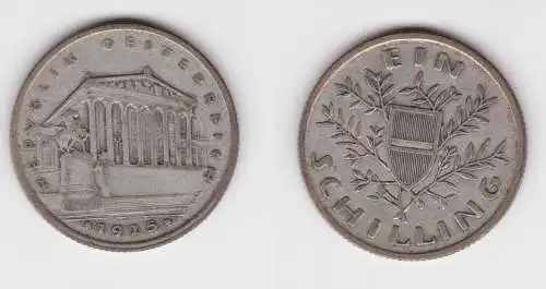 1 Schilling Silber Münze Österreich Parlamentsgebäude 1925 ss (154971)