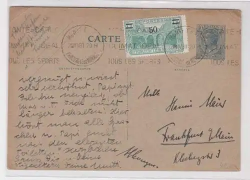 907479 Ganzsachen Postkarte Monaco Monte Carlo nach Frankfurt 1931