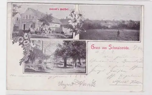 907375 Lithographie Ak Gruss aus Schmalzerode - Conrad's Gasthof 1902