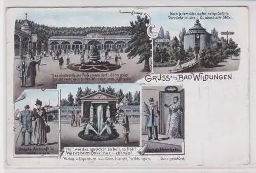 905903 Lithographie Ak Gruss aus Bad Wildungen 1910