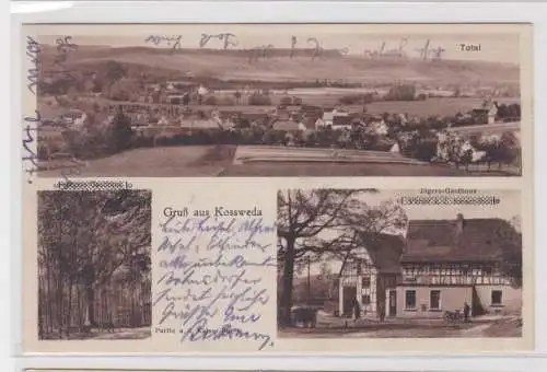 906953 Mehrbild Ak Gruss aus Kossweda - Jägers-Gasthaus, Totale 1930