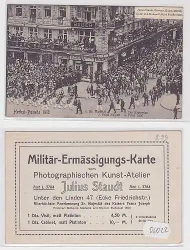 06022 Militär Ak Herbst-Parade 1910 Berlin - Unter den Linden, Ecke Friedrichstr