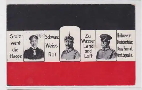 906683 Militär Ak Stolz weht die Flagge... Deutscher Kaiser Graf Zeppelin