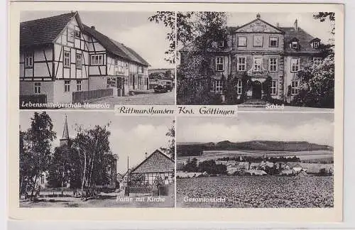 908545 Mehrbild Ak Rittmarshausen - Lebensmittelgeschäft Humpola, Schloß, Kirche