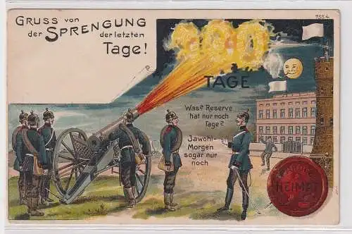 66475 Bruno Bürger Ak Gruß von der Sprengung der letzten Tage! um 1900