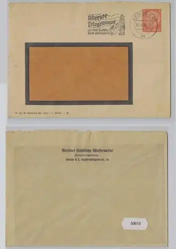 50613 DR Ganzsachen Umschlag PU mit 8 Pf Berliner städtische Wasserwerke 1939