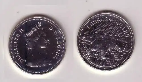 1 Dollar Silbermünze Kanada Eisbär auf einer Eisscholle 1980 (111808)
