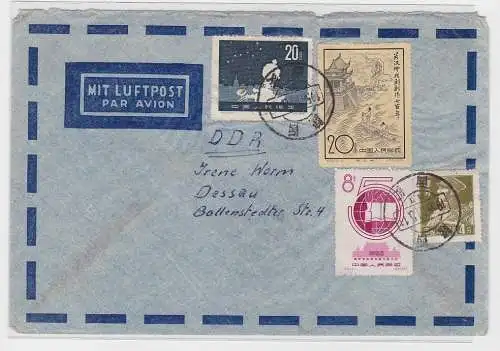 94686 seltener Brief von China nach Dessau gestempelt 1958