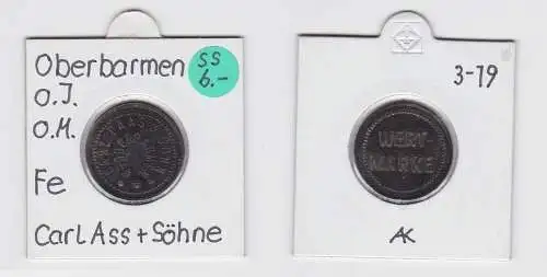Wertmarke Zink Münze Notgeld W.-Oberbarmen Carl Paas & Sohn (133674)