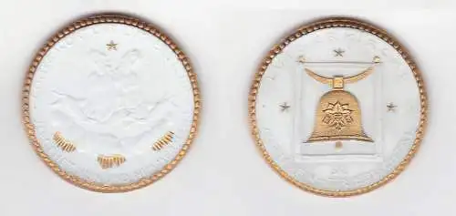 Seltene Meissner Porzellan Medaille Lutherkirche Meissen-Triebischtal (133580)