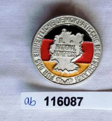 DDR Abzeichen II.Nationalkongress um 1950 (116087)