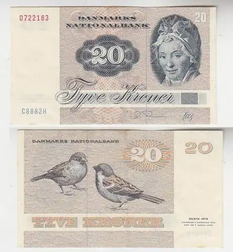 20 Kroner Banknote Dänemark 1972 (115645)