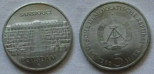 DDR Gedenk Münze 5 Mark Potsdam Sanssouci 1986 Stempelglanz (143306)