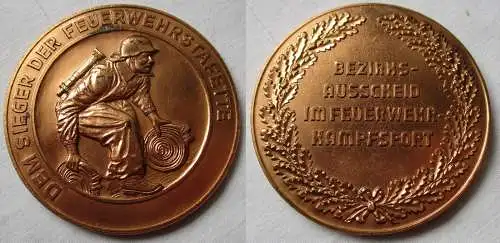 seltene DDR Medaille Dem Sieger der Feuerwehrstafette in Bronze (119725)