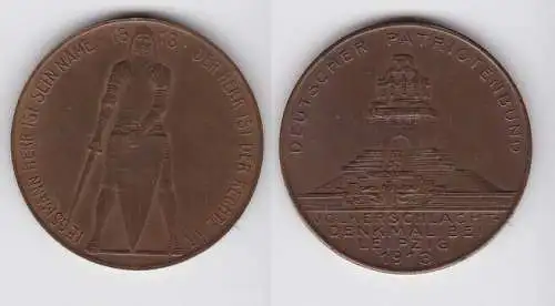 seltene Bronze Medaille Völkerschlacht Denkmal bei Leipzig 1913 (133366)