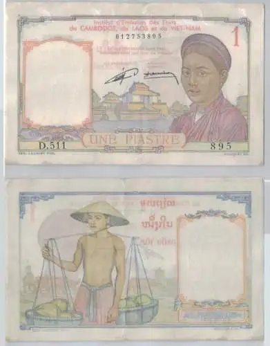 1 Piastres Banknote Franz. Indo China 1953 Pick 92 (143174)