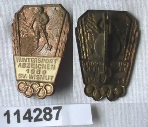DDR Wintersport Abzeichen 1960 SV Sportverein Wismut  (114287)