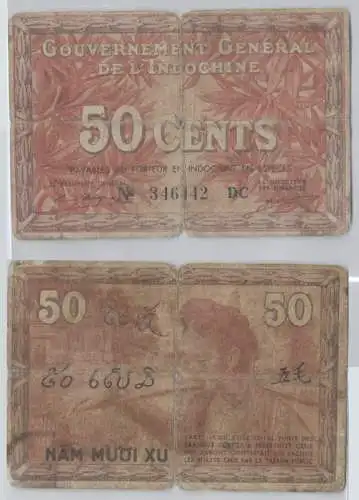 50 Cents Banknote Franz. Indo China (1939) Pick 87 (143281)