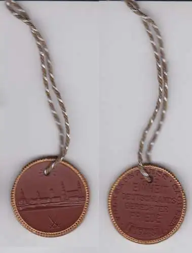 Seltene Meissner Porzellan Medaille Volkskongress Sachsen 1948 (130334)