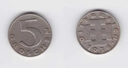 5 Groschen Kupfer-Nickel Münze Österreich 1936 (130612)