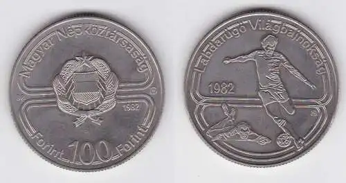 100 Forint Kupfer-Nickel Münze Ungarn 1982 Fussball WM in Spanien 1982 (141699)