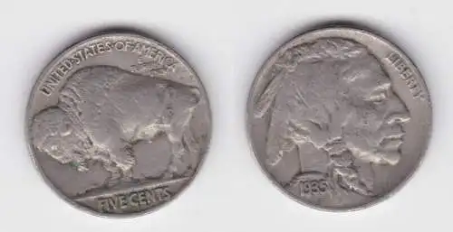5 Cents Kupfer Nickel Münze USA 1935 (141604)