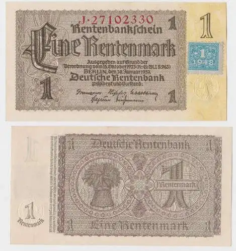 1 Mark Banknote DDR Deutsche Notenbank 1948 Kuponausgabe Ro.Nr.330 b (132150)