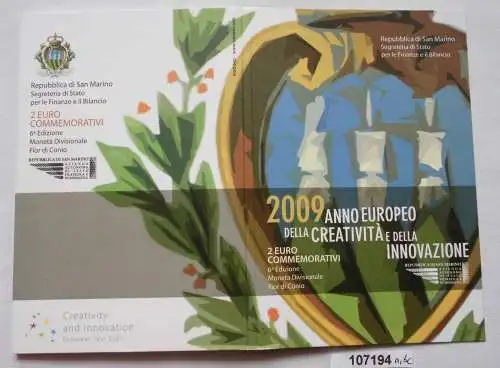 San Marino 2 Euro 2009 st Blister EU Jahr der Kreativität und Innovation(107194)