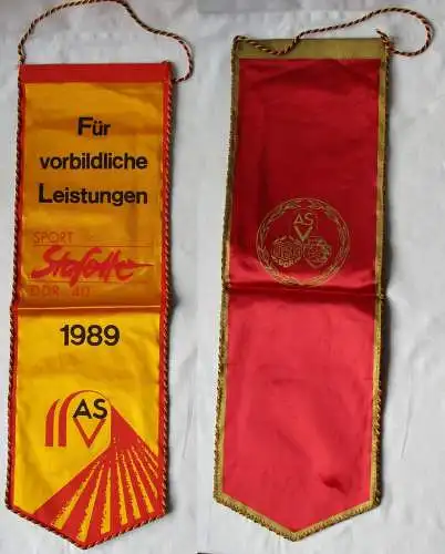 DDR Wimpel Für vorbildliche Leistungen Sport Stafette DDR 40 1989 (142283)