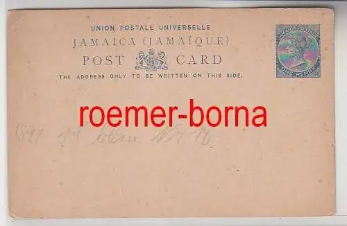 75939 alte Antwort Ganzsachen Karte Jamaica Jamaika 1 Penny blau 1891