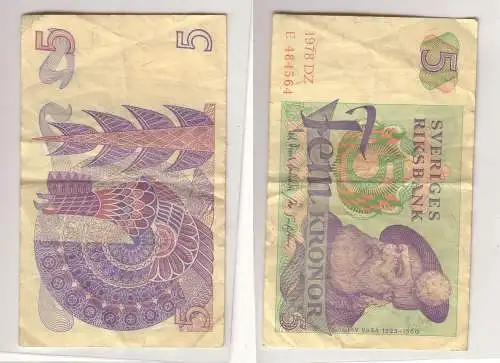Banknote 5 Kronen Schweden 1978 (113225)