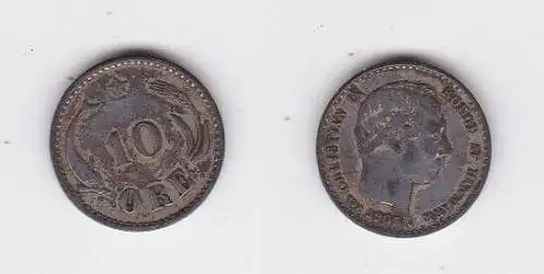 10 Öre Silber Münze Dänemark 1905 (116433)