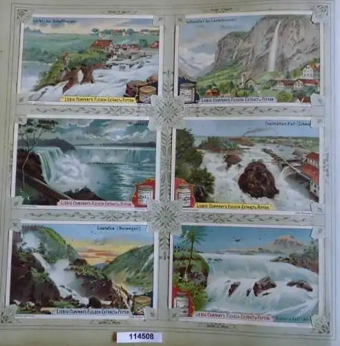 Liebigbilder Serie 448, Wasserfälle, komplett 1899 (L114508)