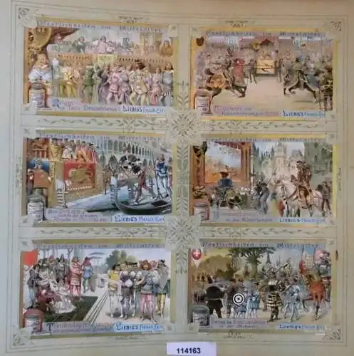 Liebigbilder Serie 528, Festlichkeiten im Mittelalter, komplett 1902 (L114163)