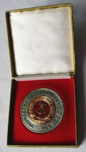 seltene DDR Medaille Deutscher Schützenverband der DDR Silber im Etui (116822)