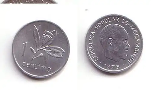 1 Centimos Aluminium Münze Mosambik Moçambique 1975 (114460)
