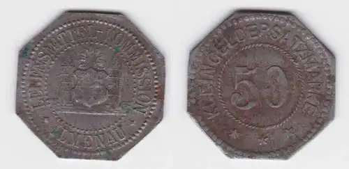 50 Pfennig Eisen Münze Notgeld Lebensmittel Kommission Ilmenau (140536)