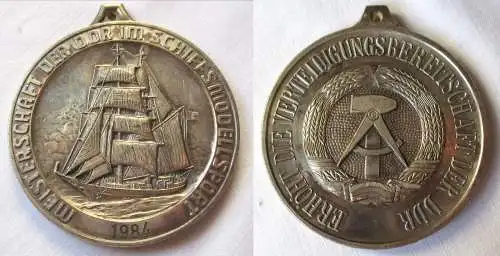 DDR Medaille Meisterschaft der DDR im Schiffsmodellsport 1984 (124171)