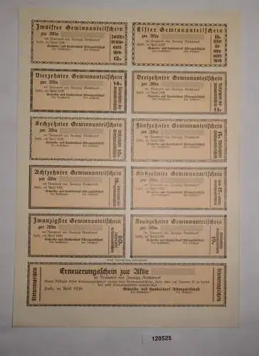 20 Reichsmark Erneuerungsschein Gewerbe- & Handelsbank AG Halle 1936 (128525)