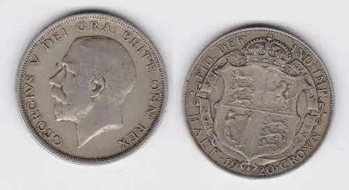 1/2 Crown Silber Münze Großbritannien 1920 Georg V. ss (127093)