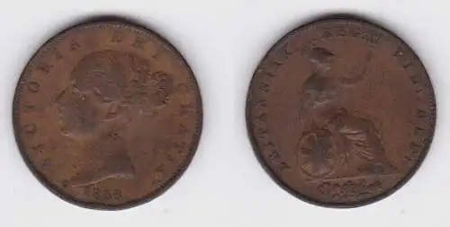 1/2 Penny Kupfer Münze Großbritannien 1853 Victoria (121763)