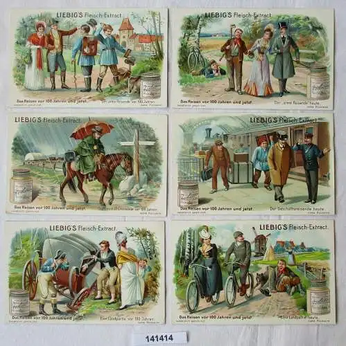 Liebigbilder Serie Nr. 607, Das Reisen vor 100 Jahren und jetzt., 1904 (141414)